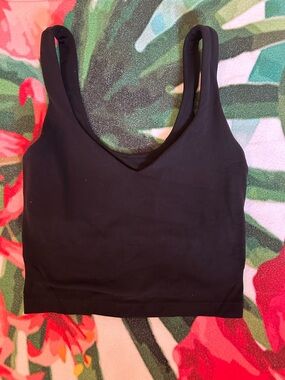 lululemon athletica Black Scoop Neck Tank Top